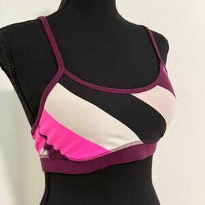 Lululemon Sports Bra Womens 2 Strappy Back‎ Colorblock Activewear Gym Yoga Run